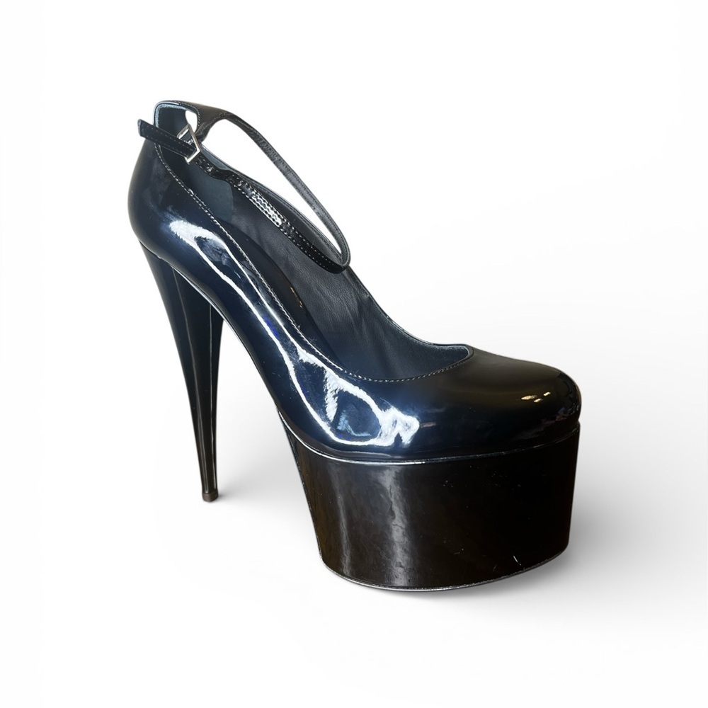 Giuseppe Zanotti Yana Women’s Platform Pumps Black Patent Leather Size 38 NEW